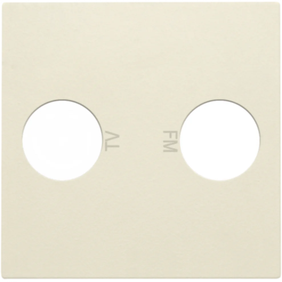 Set de finition avec 2 connexions coaxiales simples pour TV et FM Niko (101-69702) – Image 3