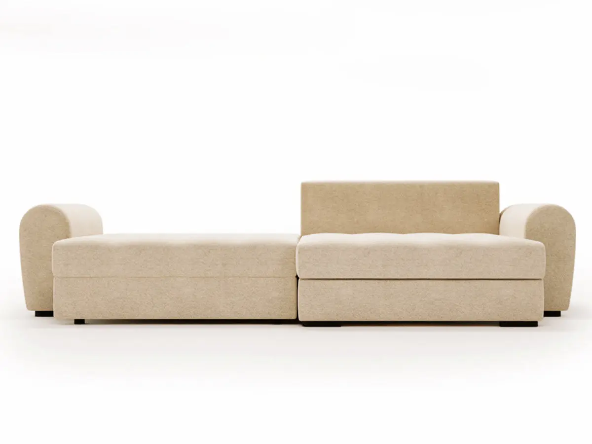 Canapé d'angle convertible avec têtière et coffre GIVERNY – Image 3