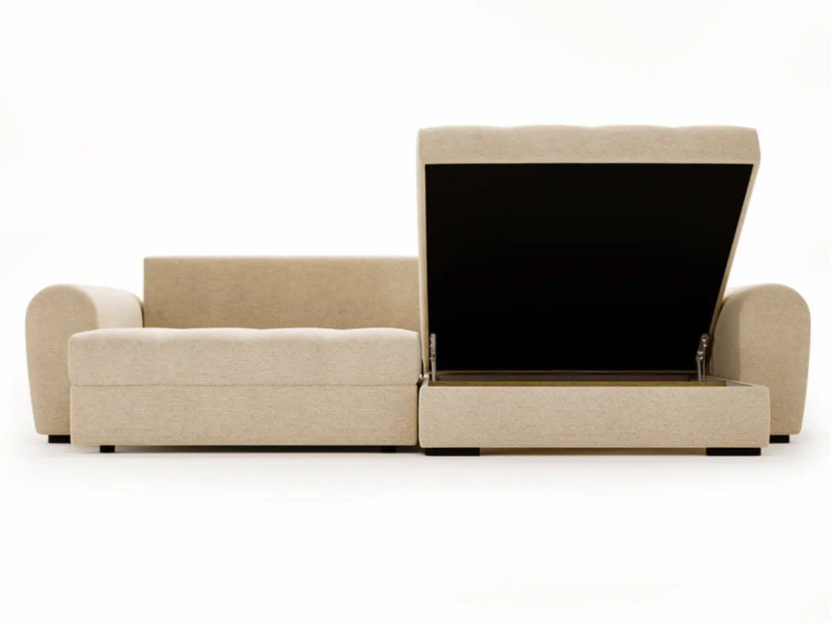 Canapé d'angle convertible avec têtière et coffre GIVERNY – Image 5