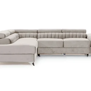 Canapé d'angle convertible têtières relevables SEOUL