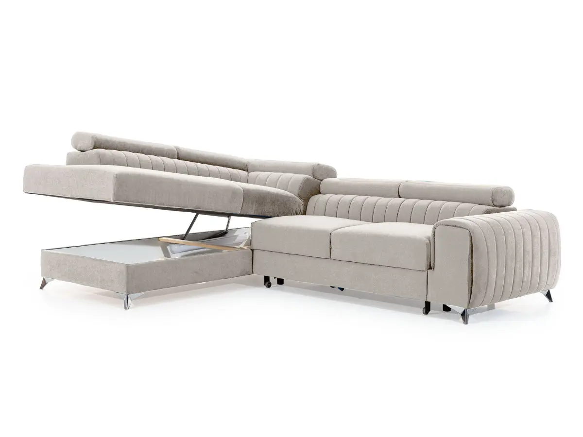 Canapé d'angle convertible têtières relevables SEOUL – Image 4