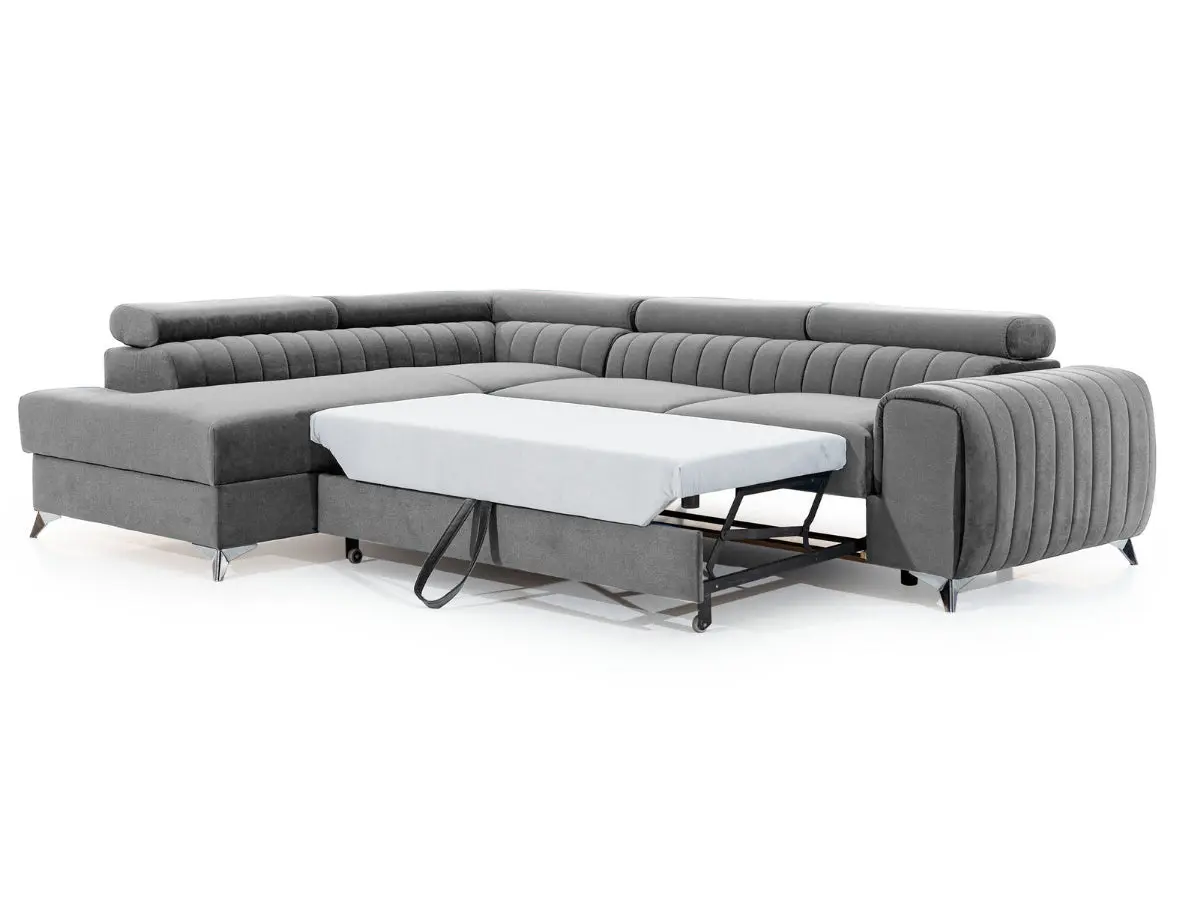 Canapé d'angle convertible têtières relevables SEOUL – Image 9