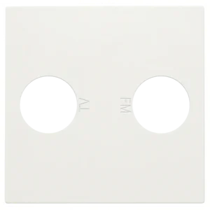 Set de finition avec 2 connexions coaxiales simples pour TV et FM Niko (101-69702)