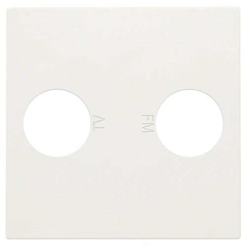 Set de finition avec 2 connexions coaxiales simples pour TV et FM Niko (101-69702)