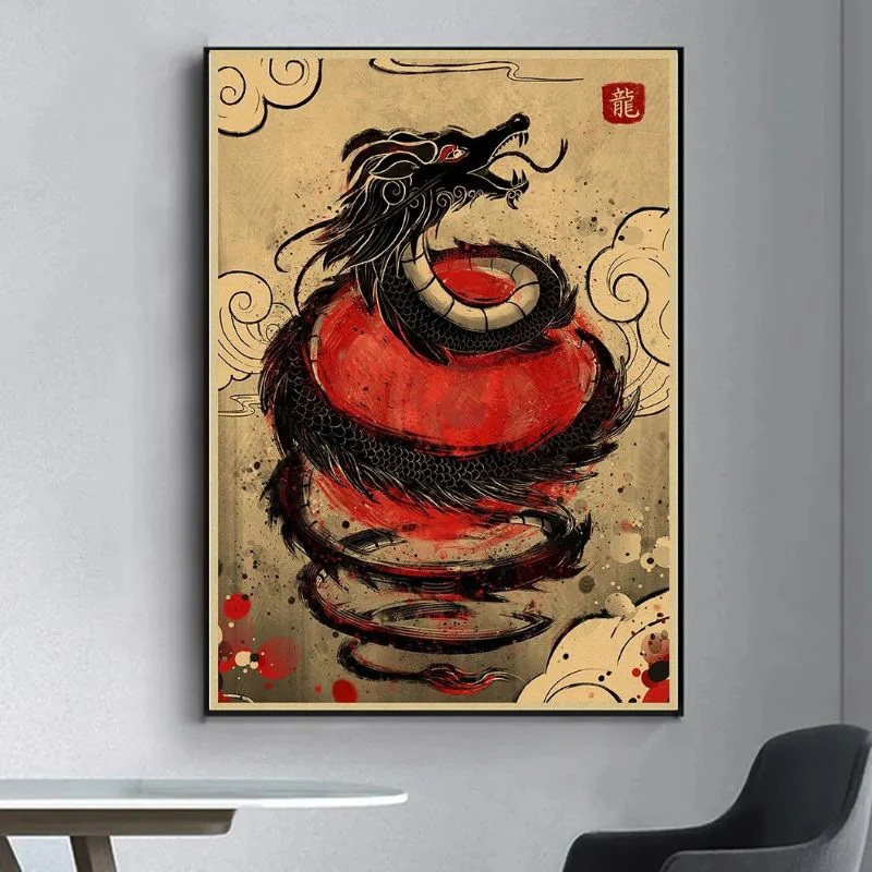 Tableau Dragon Japonais – Image 3