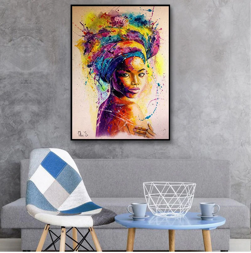 Tableau femme africaine multicolore – Image 2