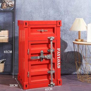 Armoire de Rangement Métal - Table de Chevet - Décoration Style Industriel Rétro - Idée Cadeau