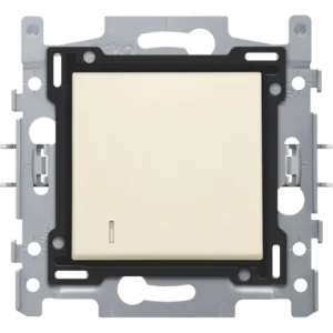 Bouton-poussoir NO avec 3 bornes, socle, bornes à vis et set de finition avec voyant Niko (100-60000)