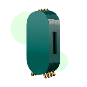 Boîte de Rangement Pliable pour Bijoux avec Miroir