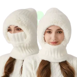 Bonnet Cagoule en Velours Femme