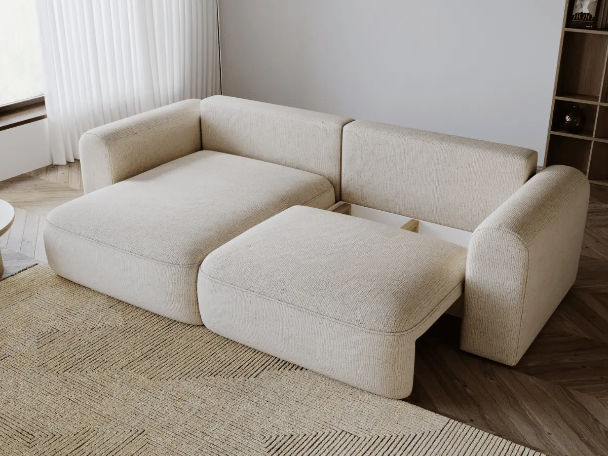 Canapé d'angle convertible avec grande méridienne - TROCADERO – Image 9