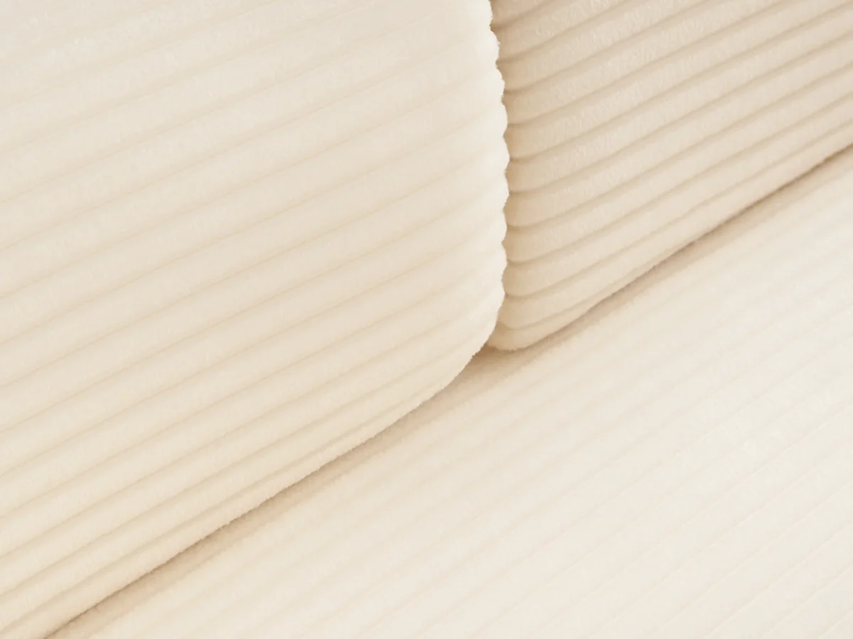 Canapé 3 places convertible Victor Hugo 200 cm en velours côtelé épais beige – Image 7