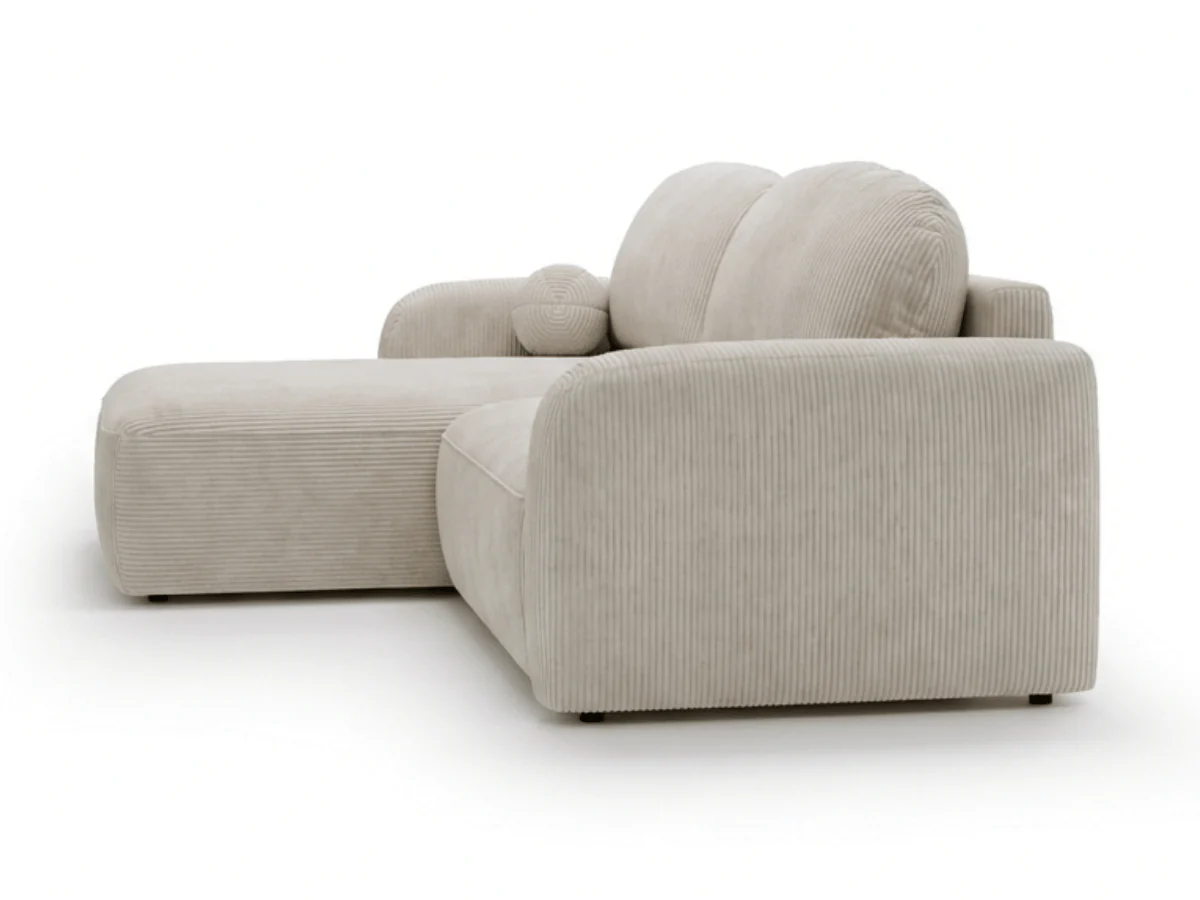 Canapé d’angle convertible HONORÉ – velours côtelé avec coffre – Image 6