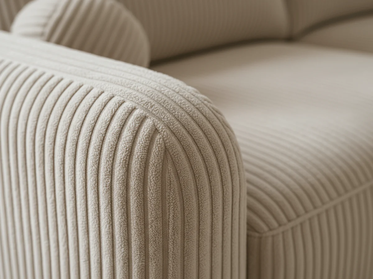 Canapé d’angle convertible HONORÉ – velours côtelé avec coffre – Image 7