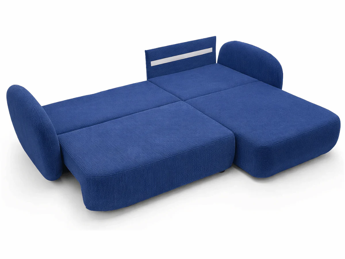 Canapé d’angle convertible HONORÉ – velours côtelé avec coffre – Image 9