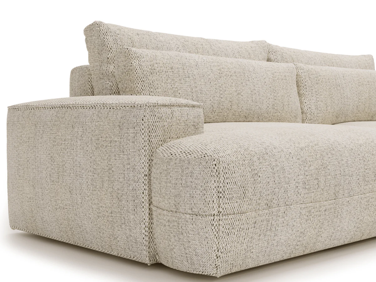 Canapé d'angle convertible avec grande méridienne PANTHEON – Image 6