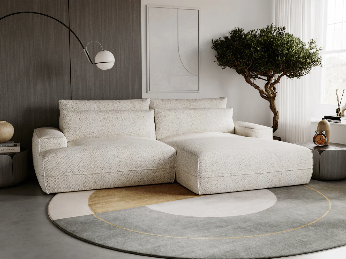 Canapé d'angle convertible avec grande méridienne PANTHEON – Image 8