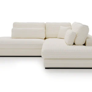 Canapé d'angle velours côtelé grand épaisseur VENDOME