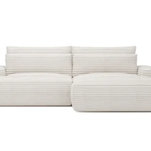 Canapé d'angle convertible velours côtelé Montmartre