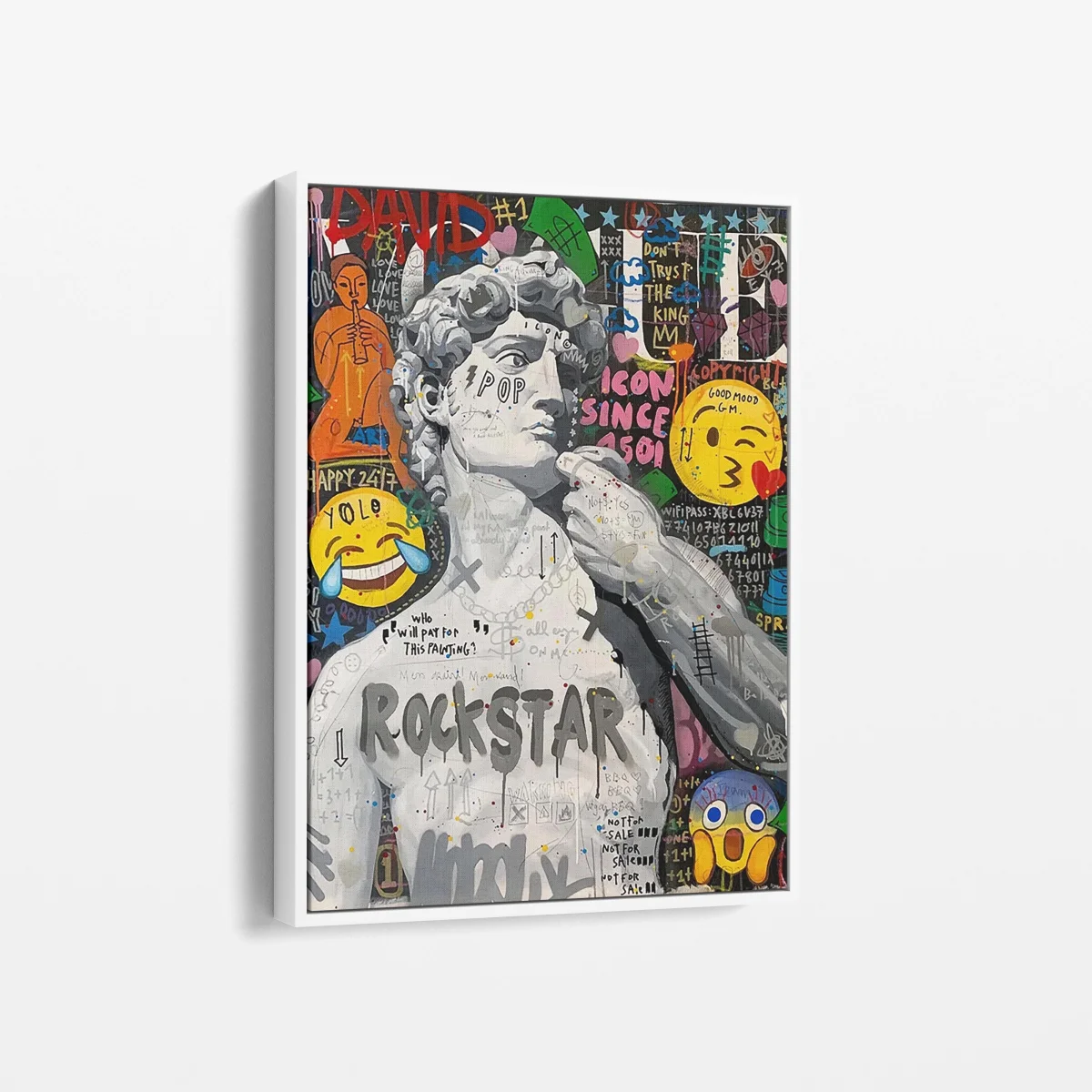 Tableau Pop Art "David Rockstar" – Image 3