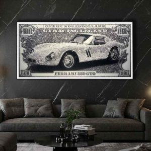 Tabelau Classique Monétaire : Ferrari 250 GTO en Art Monétaire