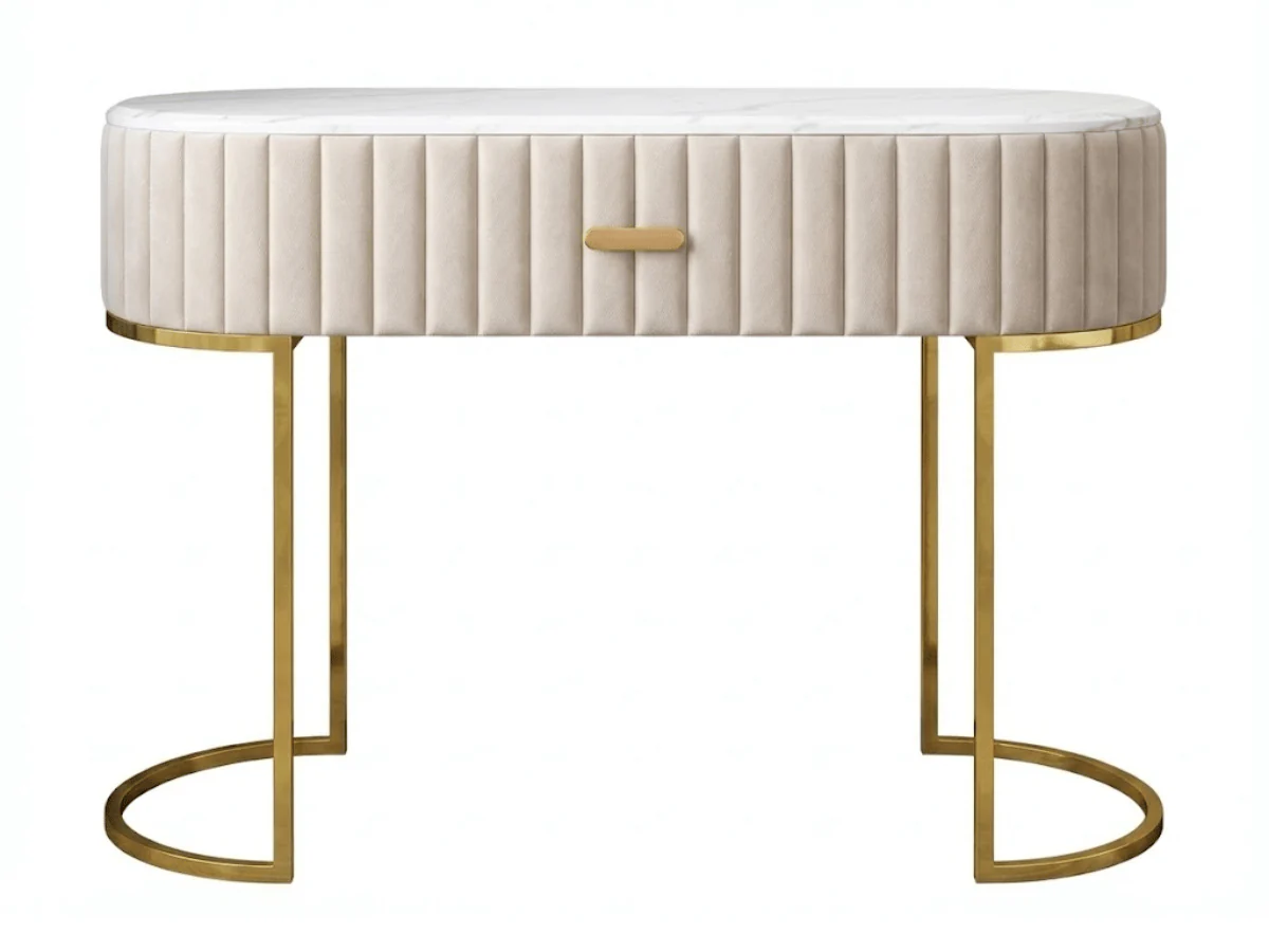 Coiffeuse dessus de table en faux marbre avec tiroir - BODOUME – Image 3