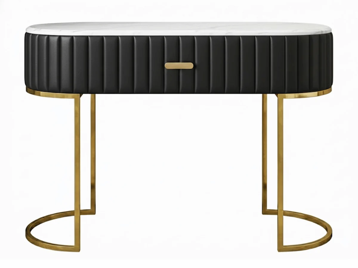 Coiffeuse dessus de table en faux marbre avec tiroir - BODOUME – Image 6