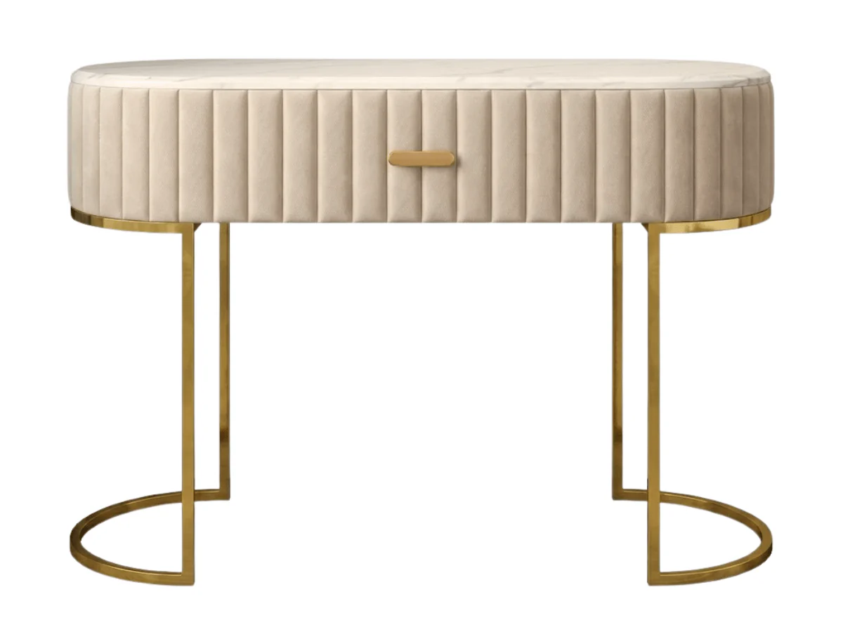 Coiffeuse dessus de table en faux marbre avec tiroir - BODOUME – Image 7