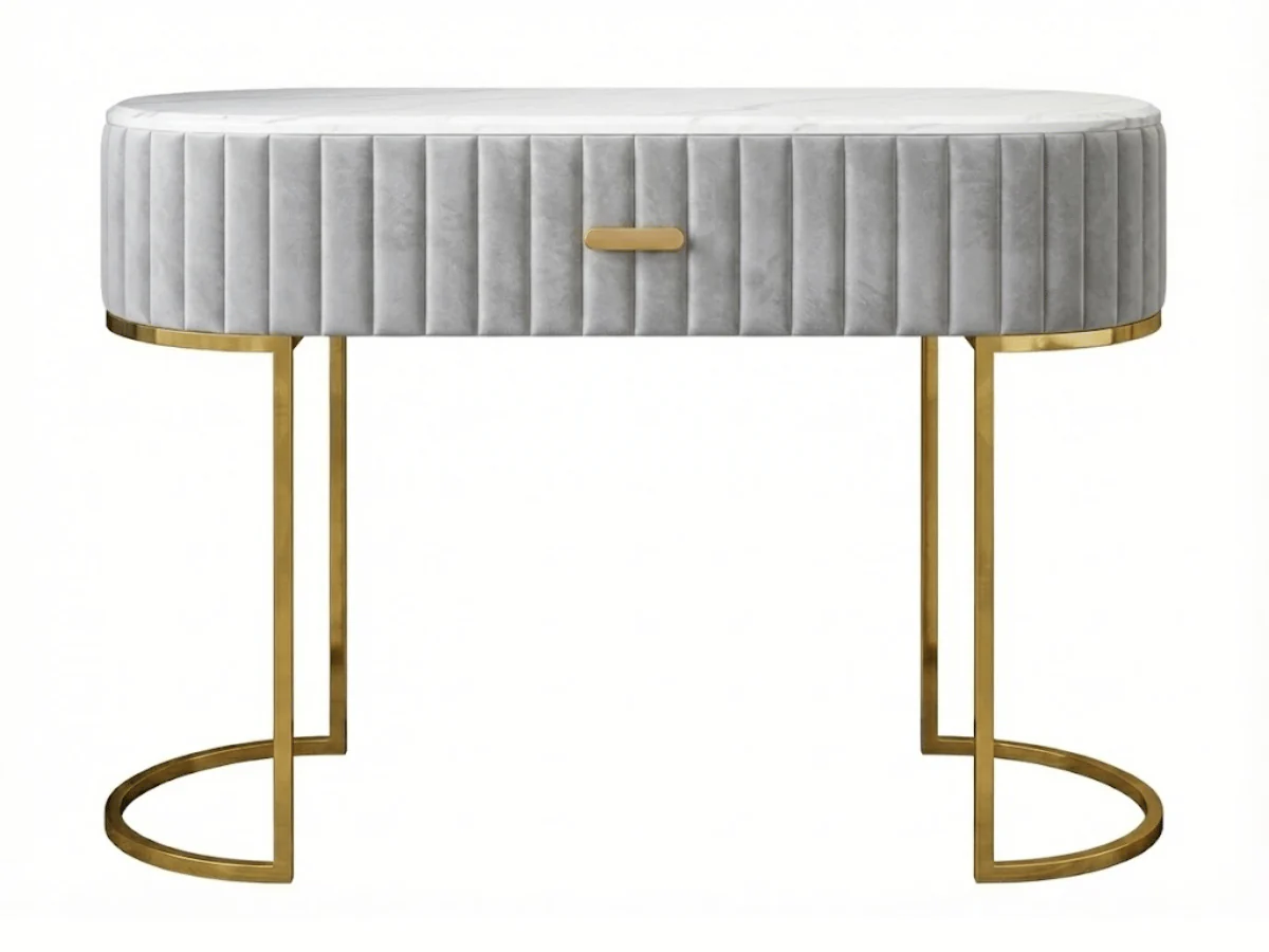 Coiffeuse dessus de table en faux marbre avec tiroir - BODOUME – Image 8