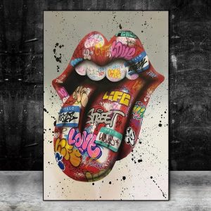 tableau street art bouche