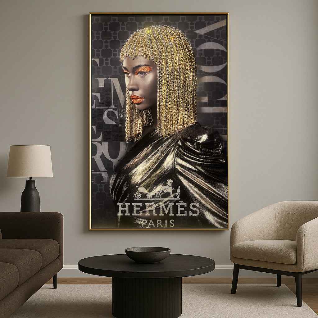 Tableau Divine Élégance – Haute Couture Brillante - Décoration Murale Moderne – Image 2