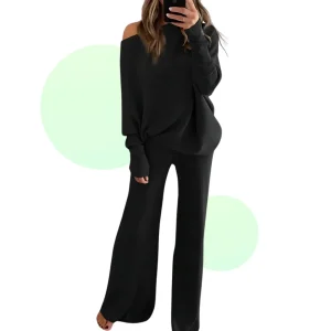 Ensemble Pull & Pantalon Large Confort et Élégance