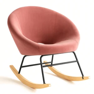 Fauteuil à bascule design en velours – Confort moderne Moovia