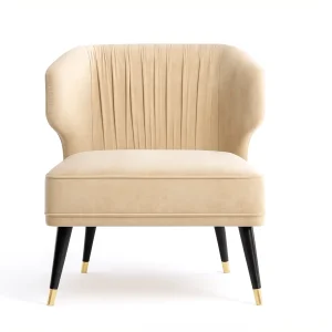 Fauteuil crapaud en velours – BELLA, petit fauteuil design et confortable