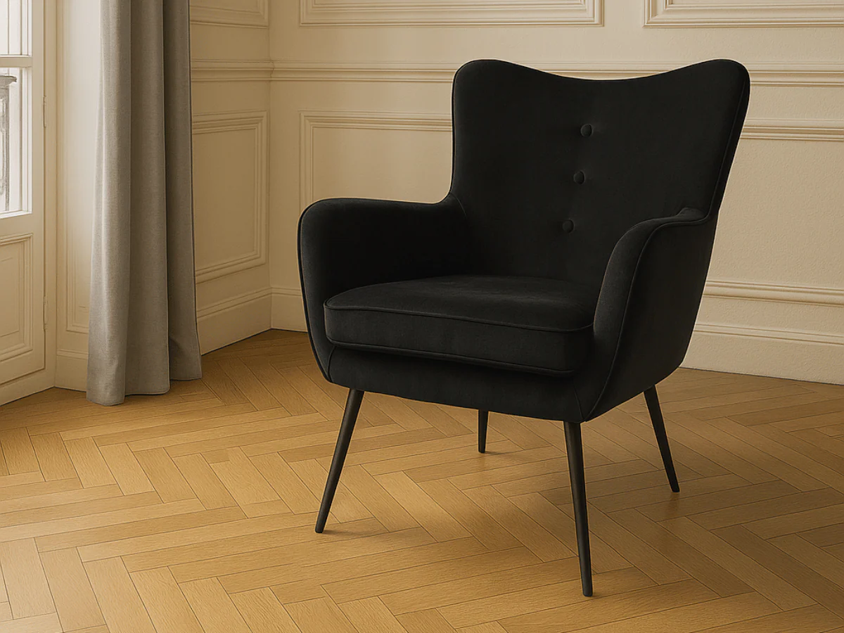Fauteuil en velours design - ERGO – Image 9