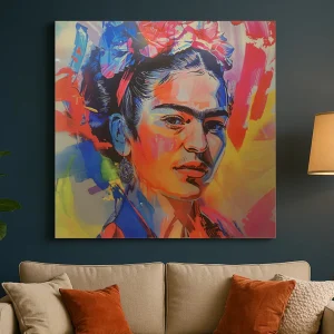 Tableau Frida Kahlo Pop Art - Décoration Contemporaine Multicolore