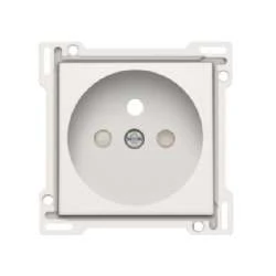 Set de finition pour prise de courant avec broche de terre et obturateurs de protection, profondeur d’encastrement de 21 mm Niko (100-66101) – Image 2