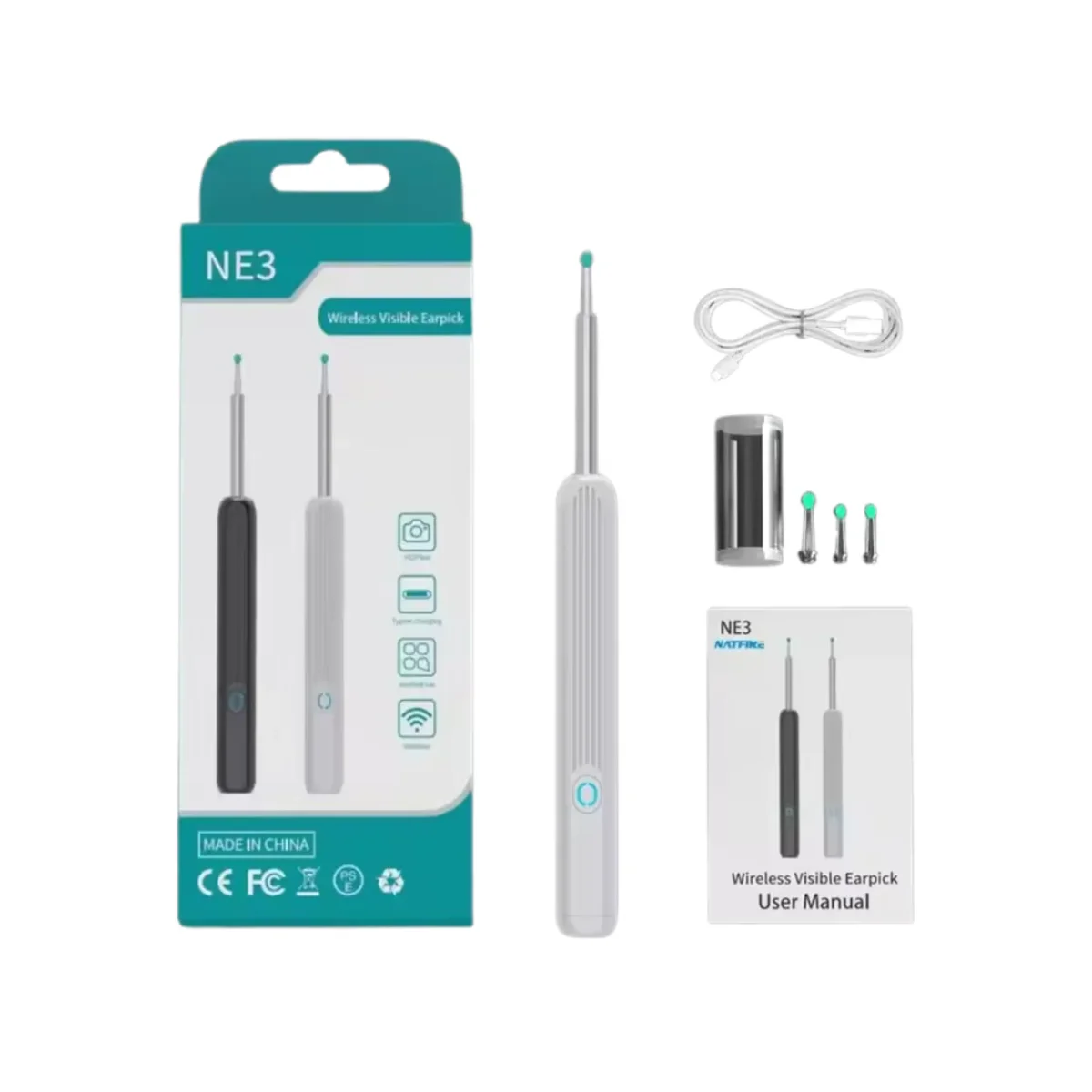 Otoscope Sans Fil Nettoyeur Oreille Visuel Intelligent – Image 3