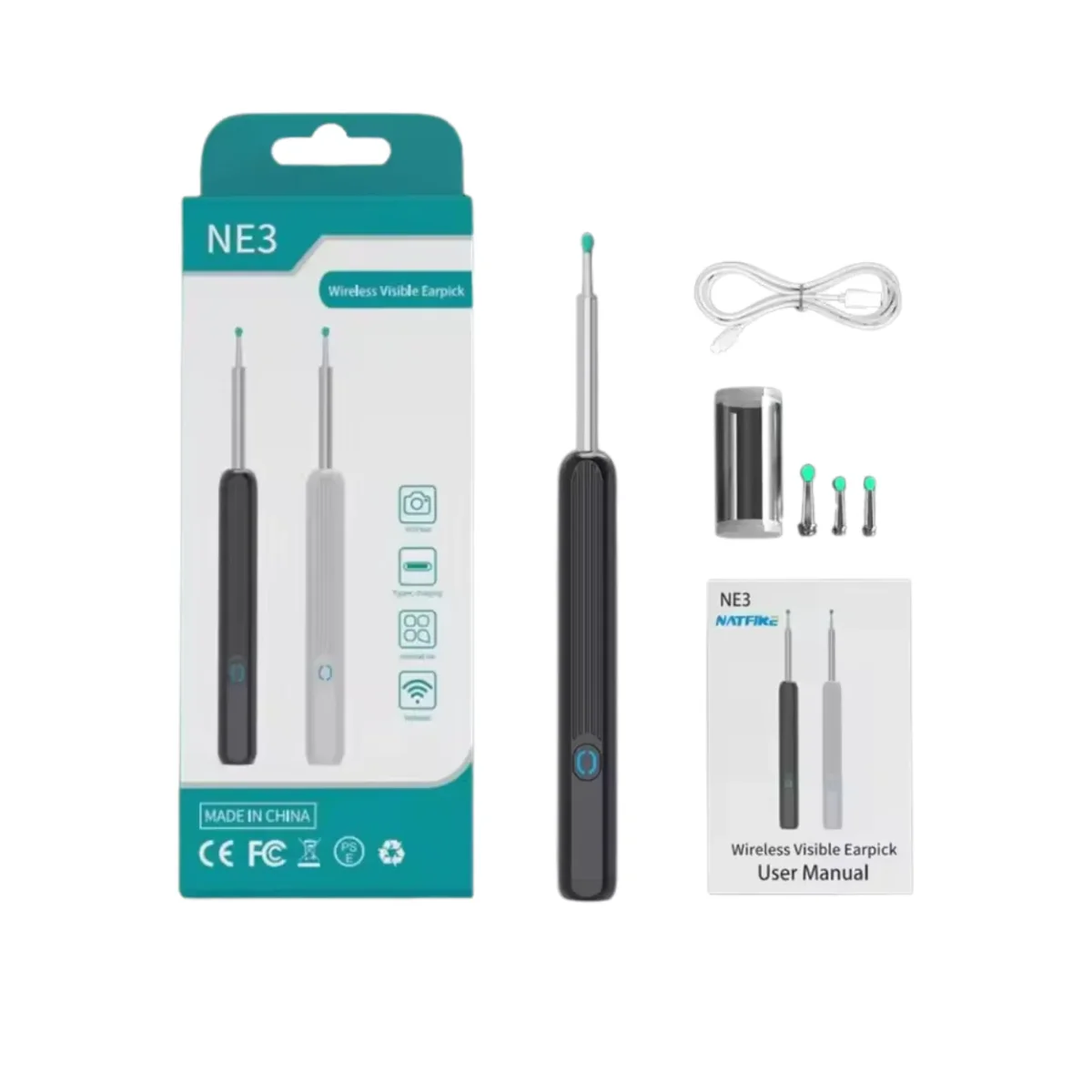 Otoscope Sans Fil Nettoyeur Oreille Visuel Intelligent – Image 4