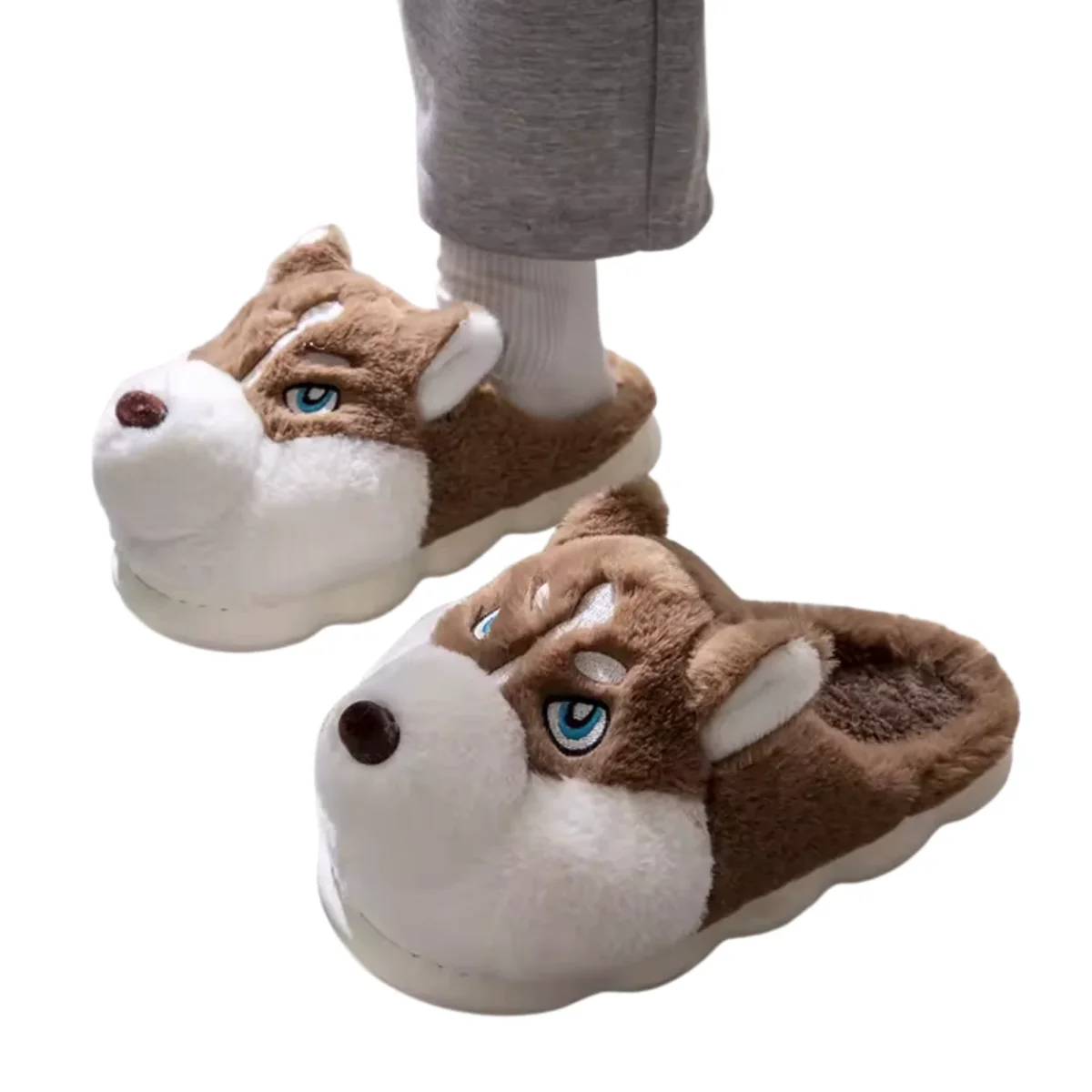 Pantoufles Husky Cartoon Ultra Douces