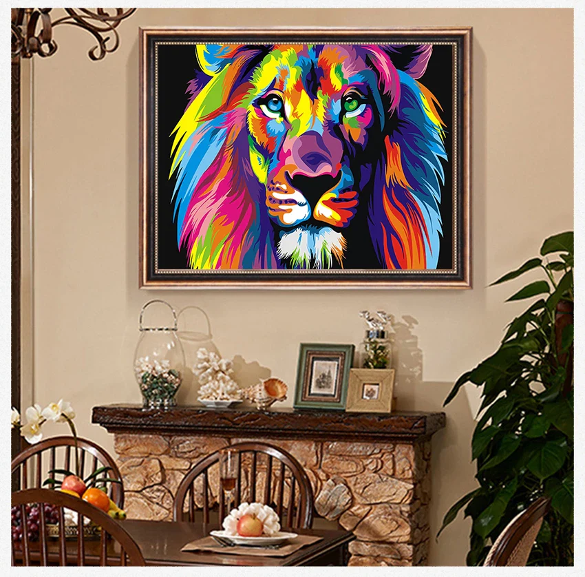 Tableau lion pop art – Image 5