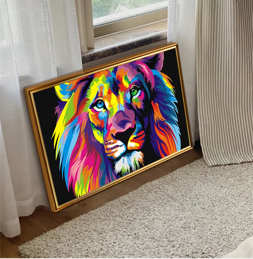 Tableau lion pop art – Image 4