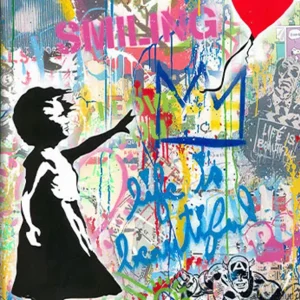 Tableau Street Art "Keep Smiling"