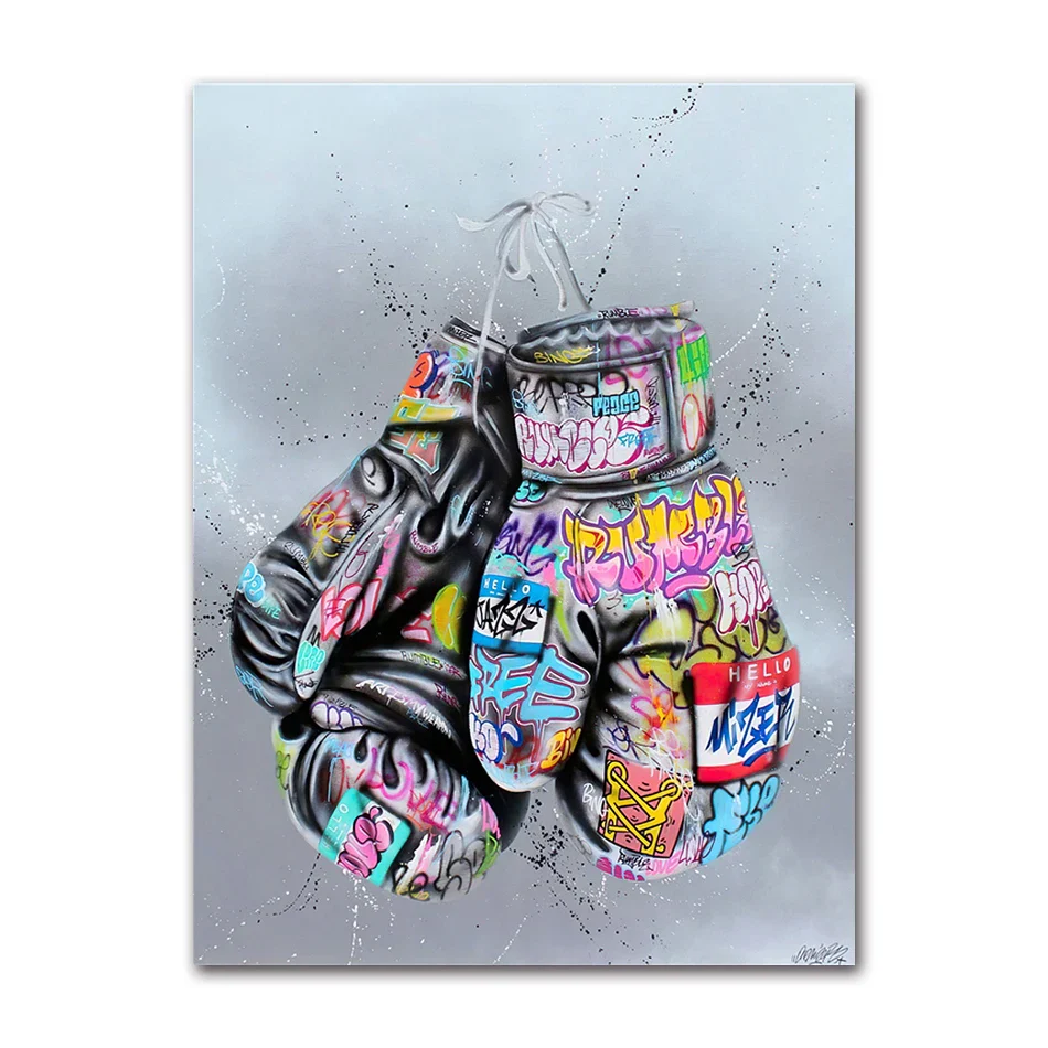 Tableau Pop Art "Graffiti Gloves" – Image 2