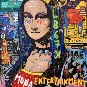 Tableau Pop Art "Mona Entertainment"