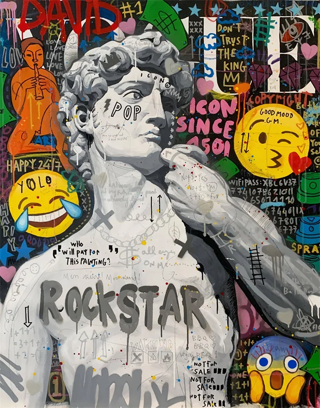 Tableau Pop Art "David Rockstar" – Image 2
