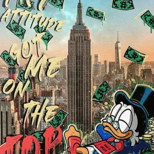 Tableau Pop Art "Attitude au Sommet"