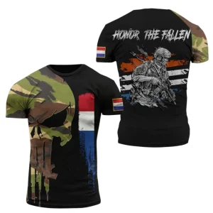 T-shirt Militaire Patriotique Style Armée Fierté Nationale