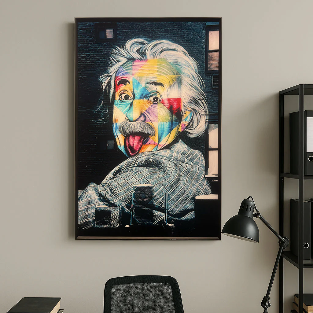 Tableau Pop ART - Einstein Multicolore - Décoration Murale Tendance – Image 3