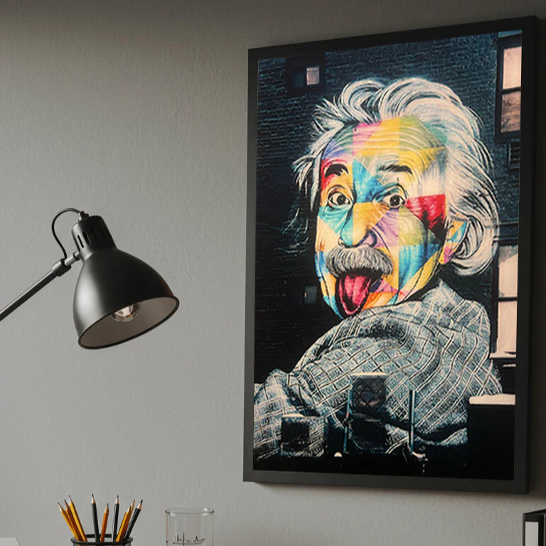 Tableau Pop ART - Einstein Multicolore - Décoration Murale Tendance – Image 4